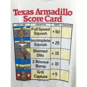 Men’s Size L Vintage Hanes Heavyweight Single Stitch Texas Armadillo T-Shirt